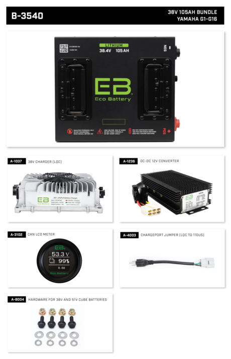 Eco Lithium Battery 51v Choose your Golf Cart Model NEW 60ah