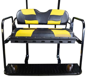 PREC REAR FLIP SEAT W/ BLACK/YELLOW 2-TONE SEAT CUSHIONS