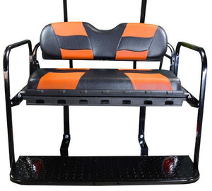 DS REAR FLIP SEAT W/ BLACK/ORANGE 2-TONE SEAT CUSHIONS