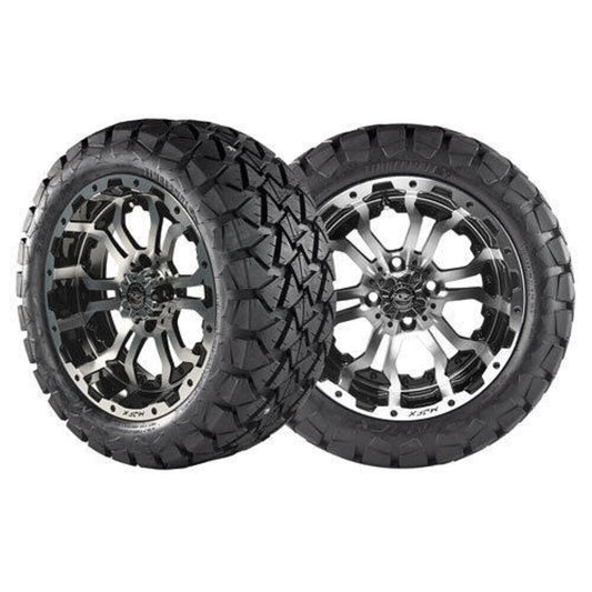 14 inch Omega Wheel mounted set of 4 on 22 inch Timberwolf All Terrain